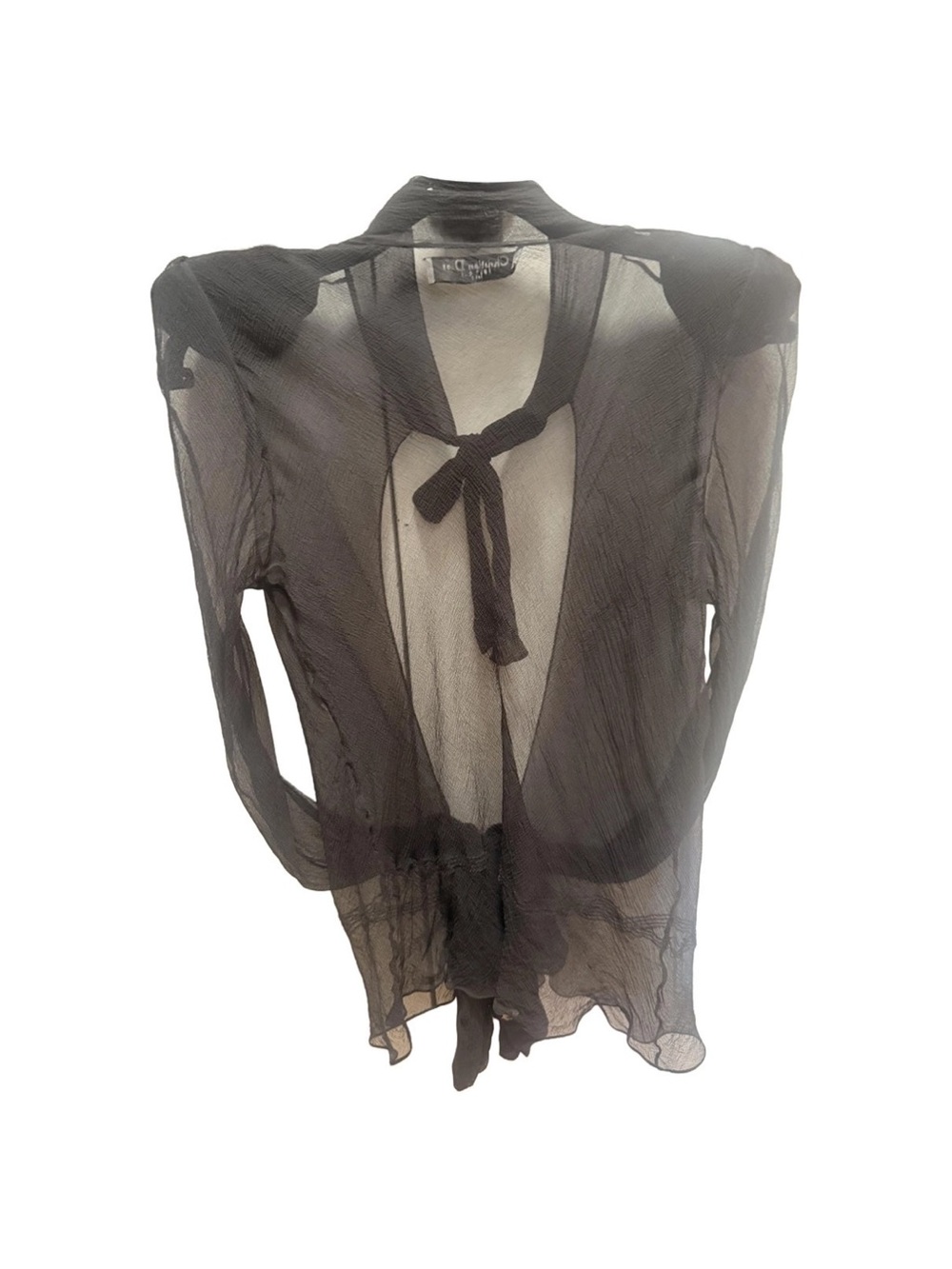 Authenticated Vintage Christian Dior Boutique Paris Sheer Blouse Marc Bohen Era